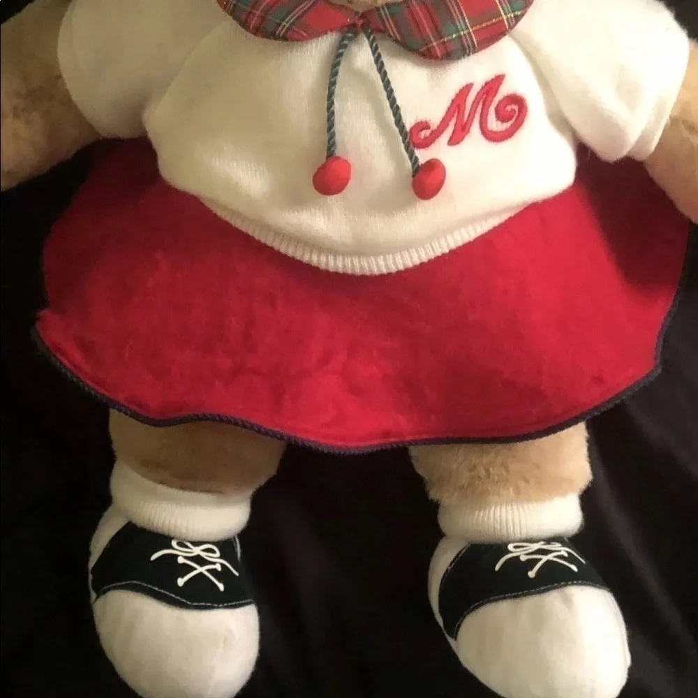 𝅺VINTAGE Limited Edition Holiday MAXINE Moose plush stuffed animal in red skirt